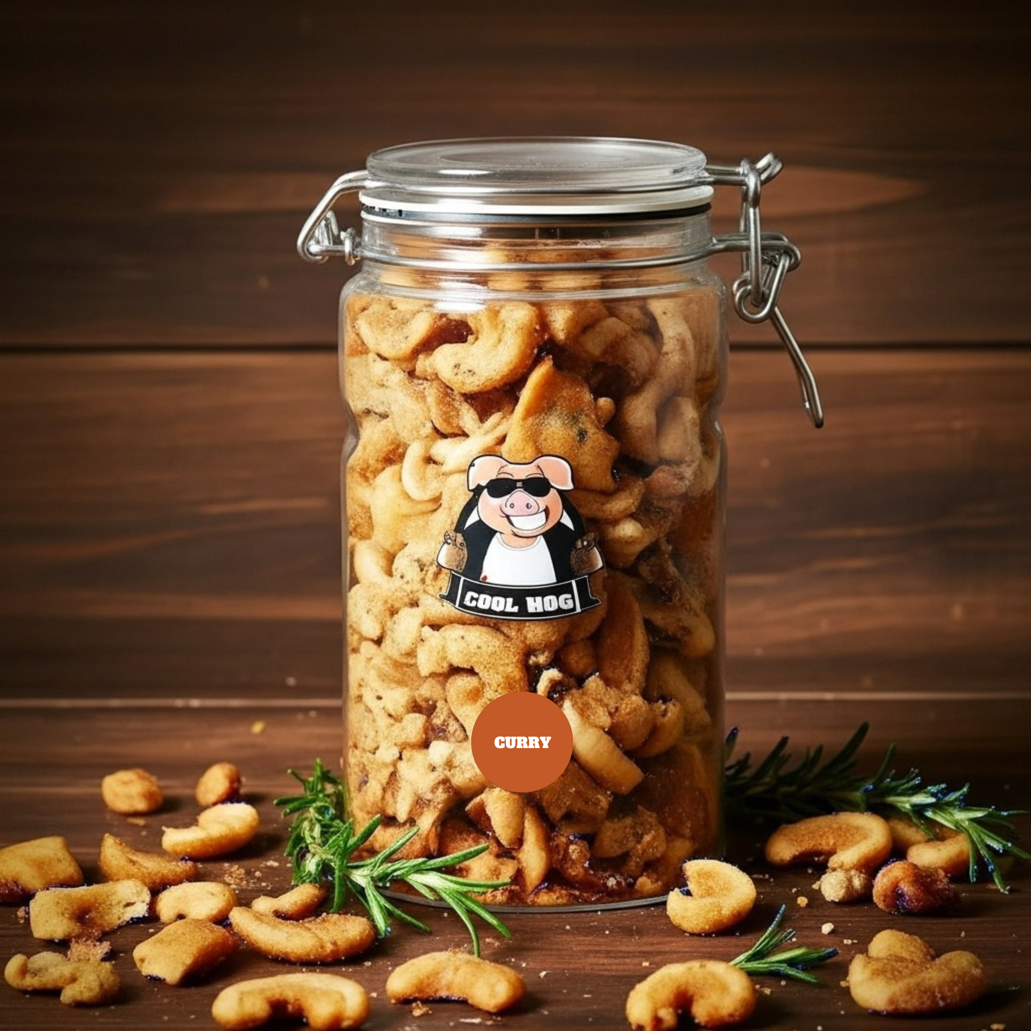 Curry Flavour Pork Scratching Jar