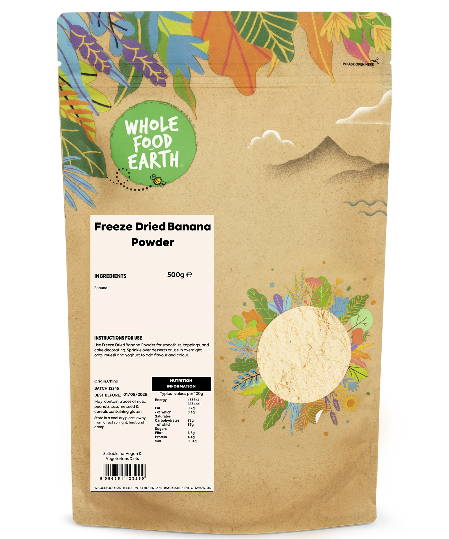 Freeze Dried Banana Powder