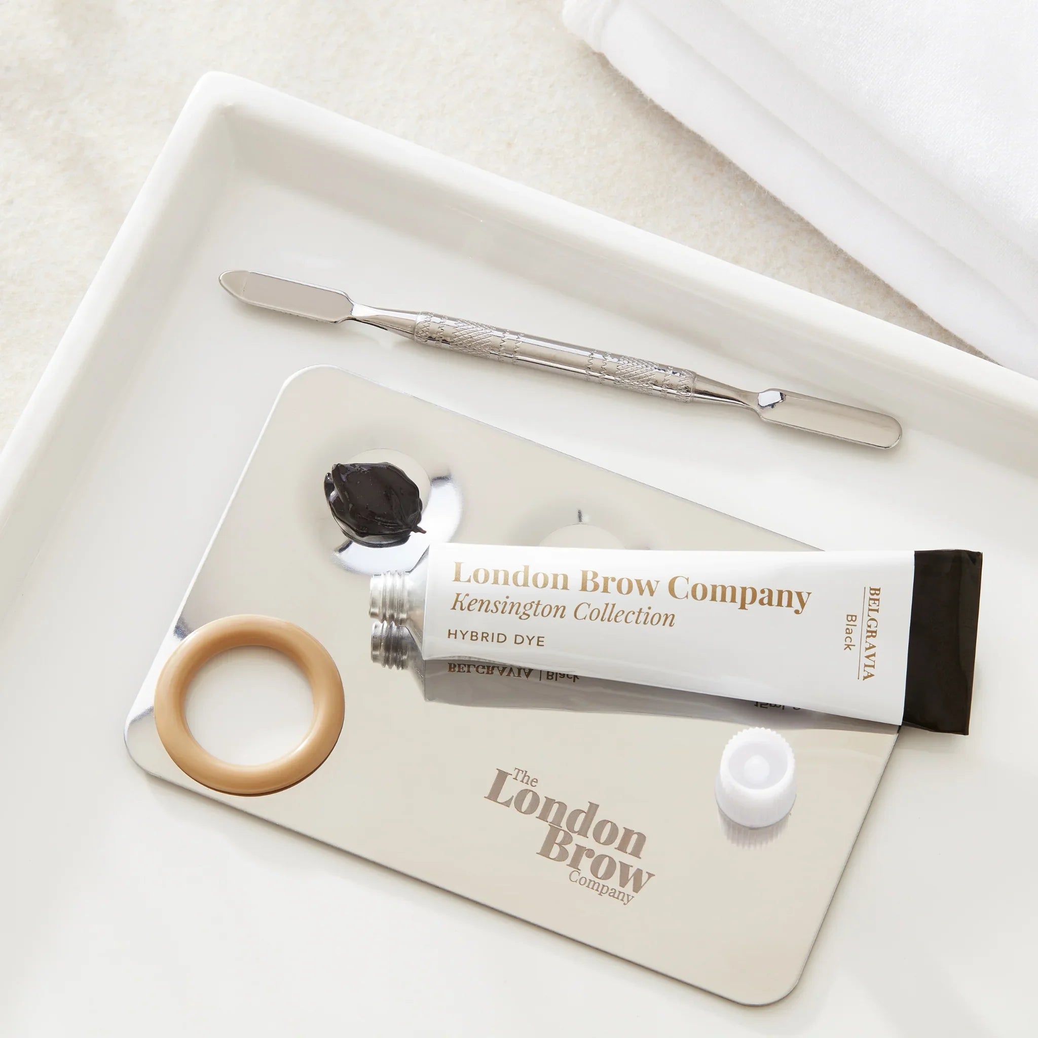 London Brow MUA Mixing Palette – Stainless Steel Tint & Lamination Palette