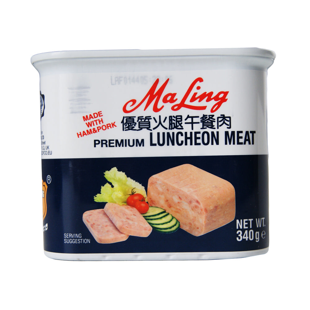 Ma Ling Premium Luncheon Meat (Rectangle) 340g – Classic Canned Pork Luncheon Meat