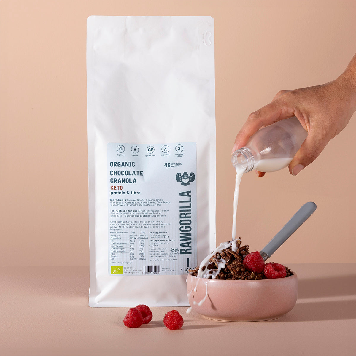 Organic Keto Chocolate Granola - RAWGORILLA - 1kg