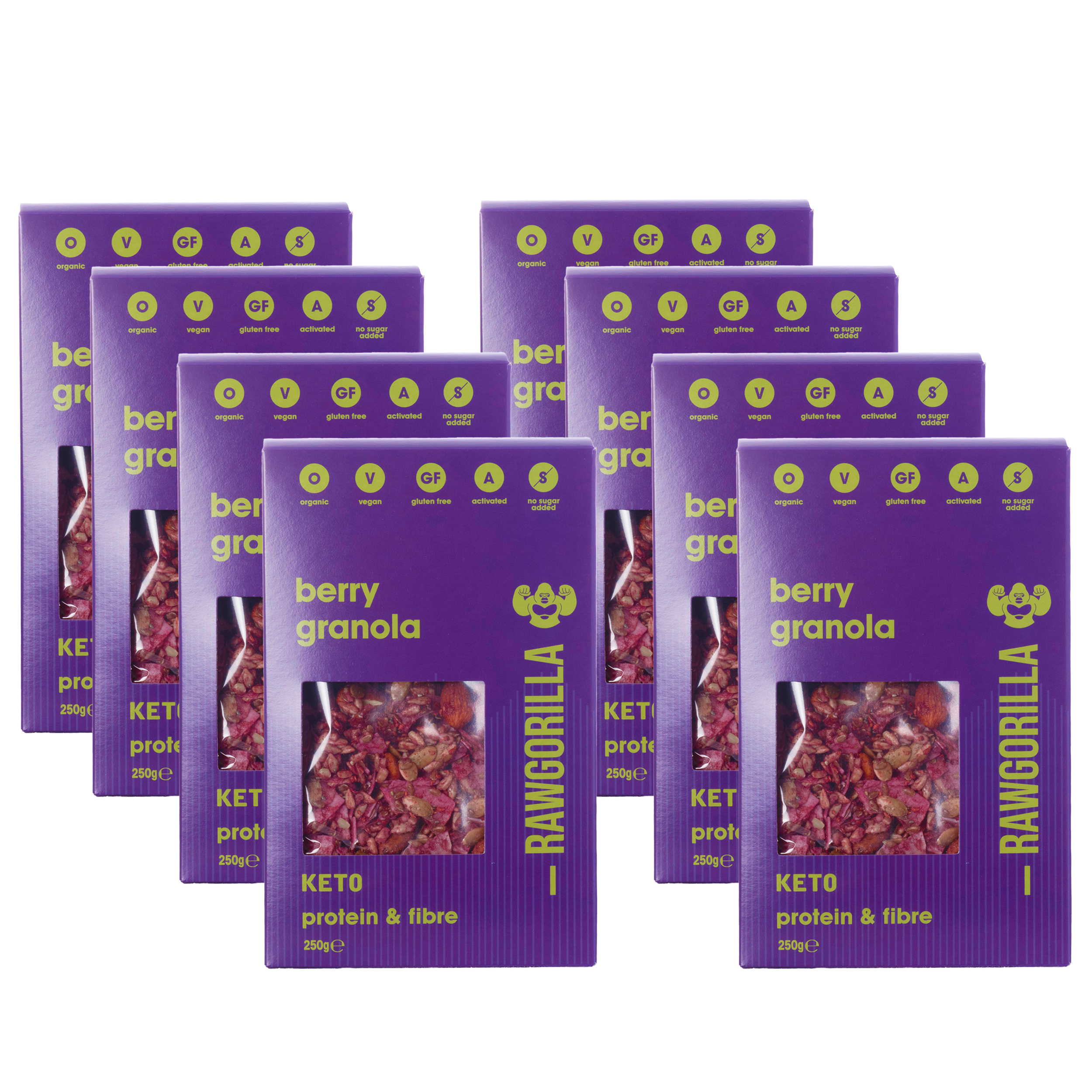 Organic Berry Granola Cereal Keto - 250g - RAWGORILLA