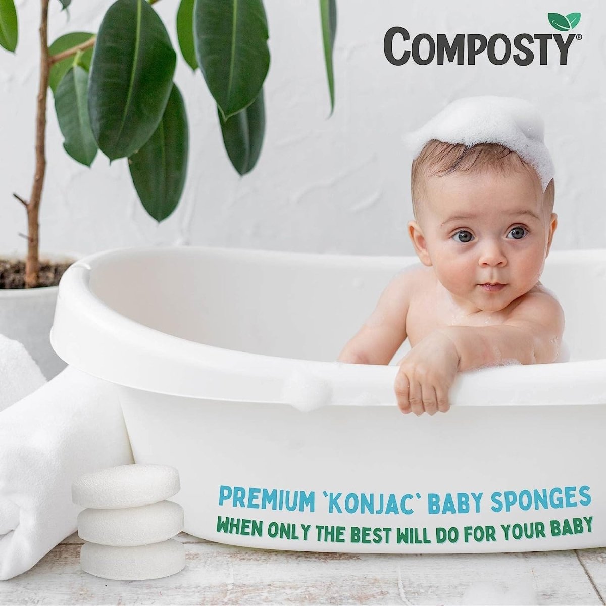 Super-Soft Baby Bath Sponges – 3 Pack