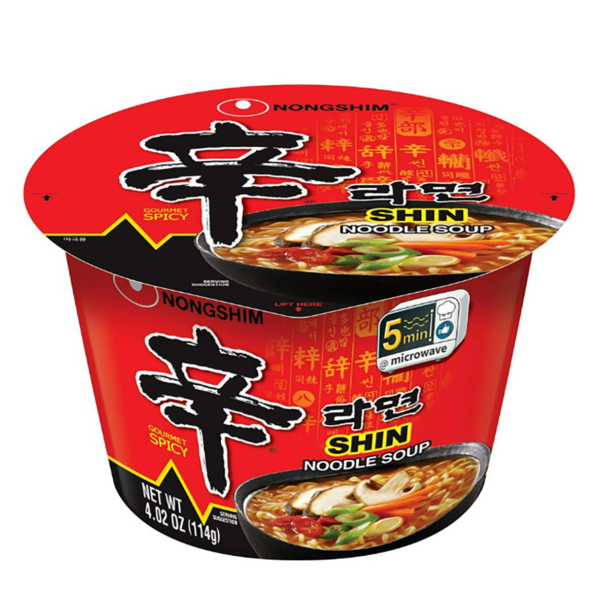 Nongshim instant shin noodle bowl 114g