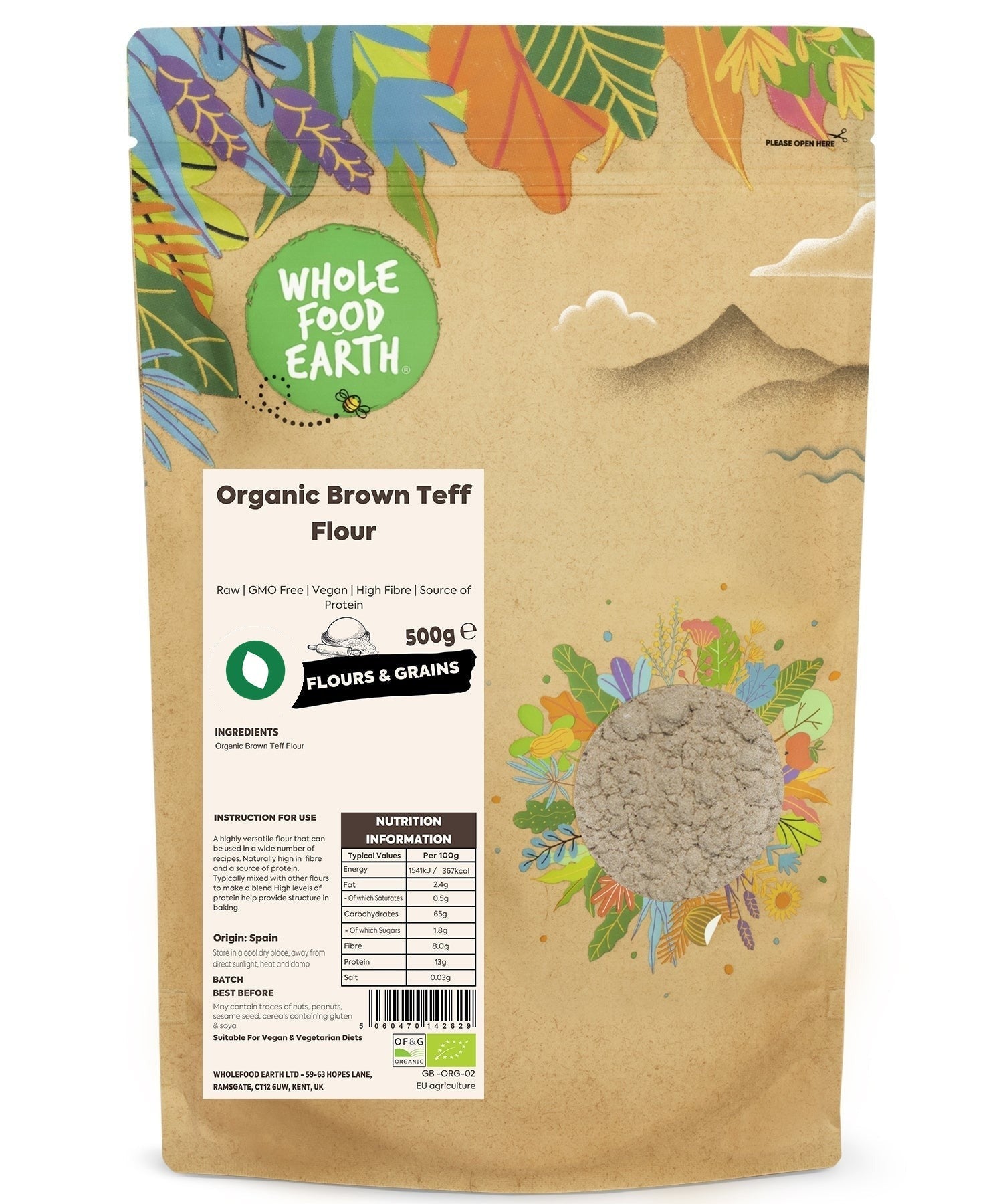 Organic Brown Teff Flour