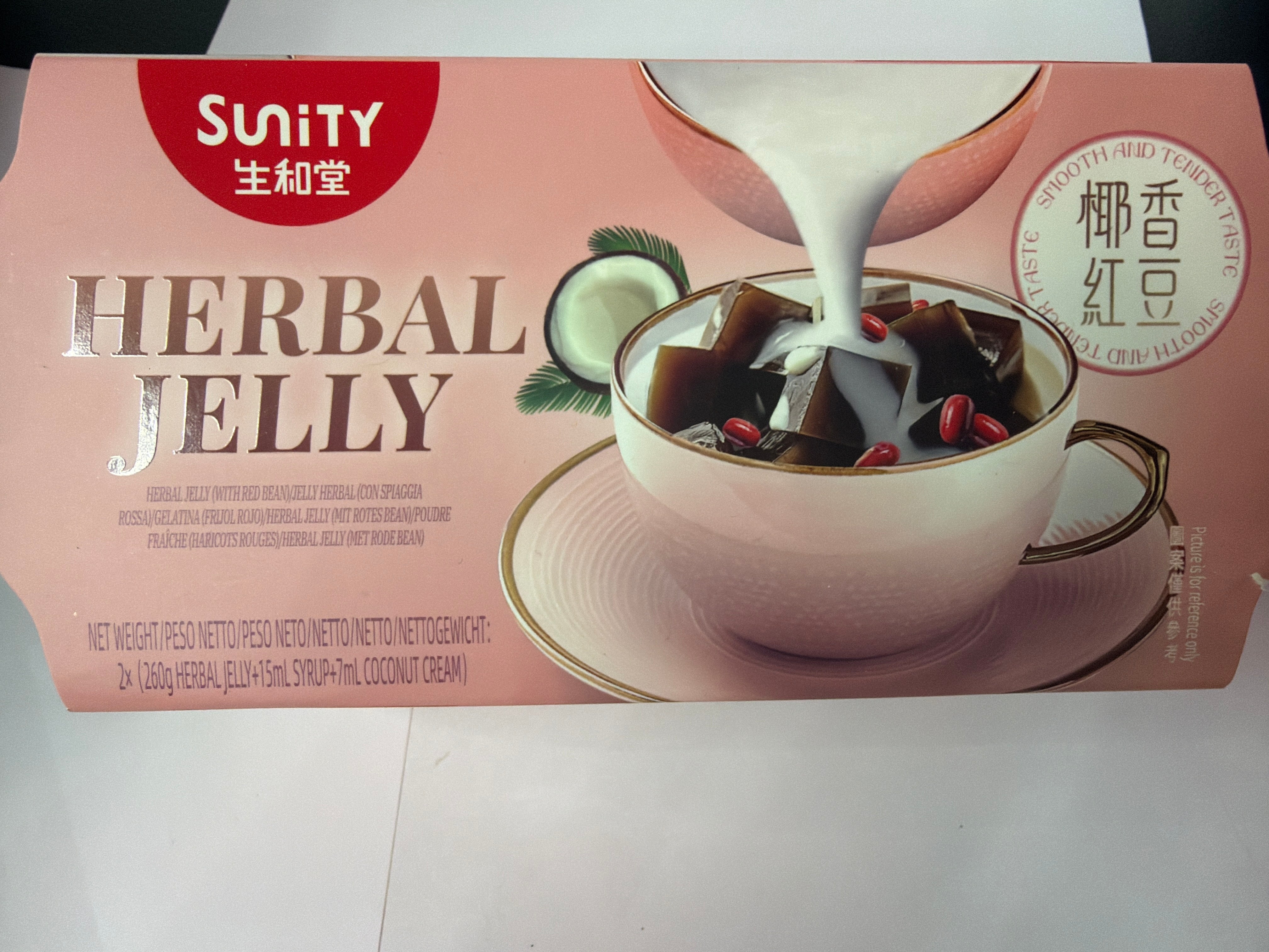 Sunity Herbal Jelly - Red Bean & Coconut Milk