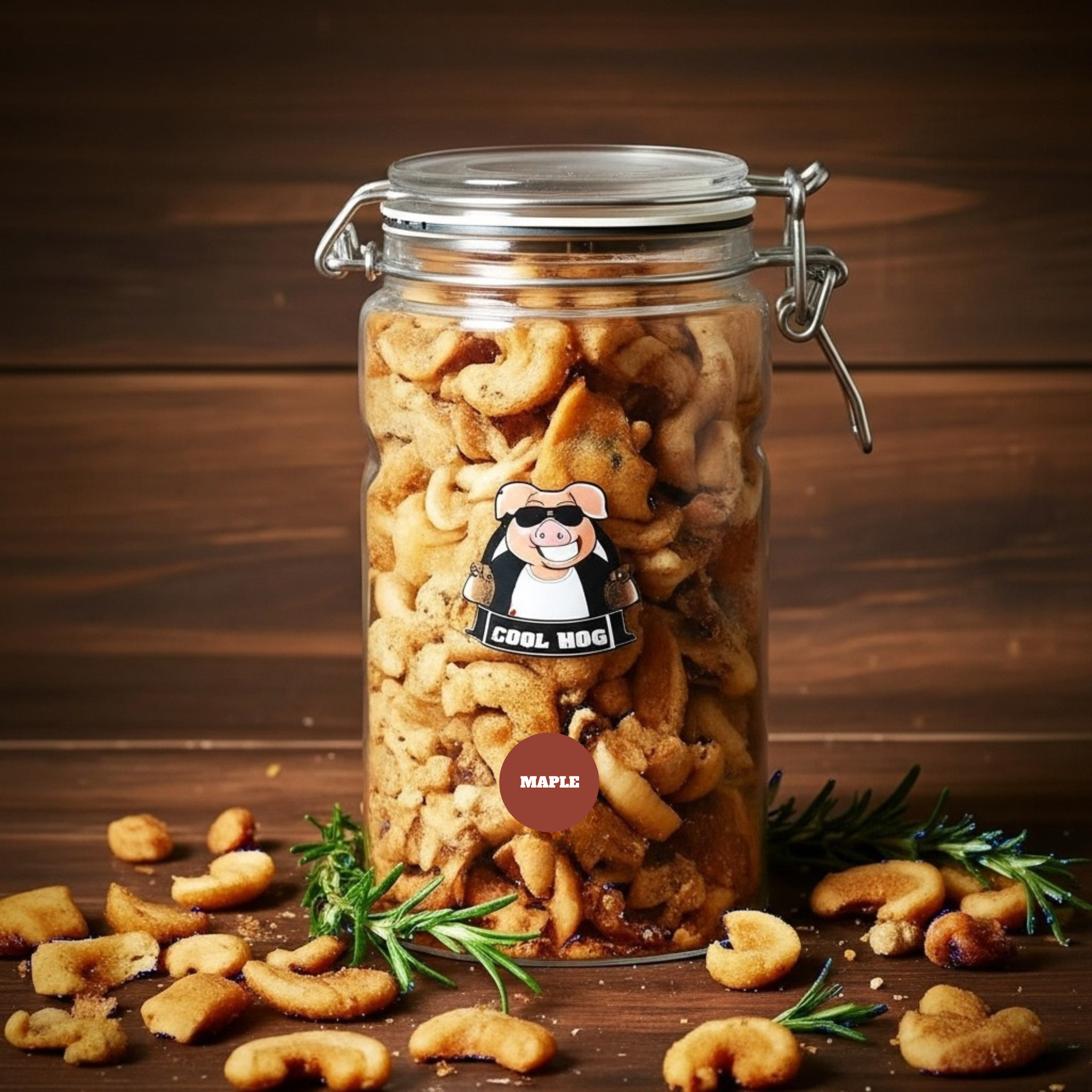Maple Flavour Pork Scratching Jar