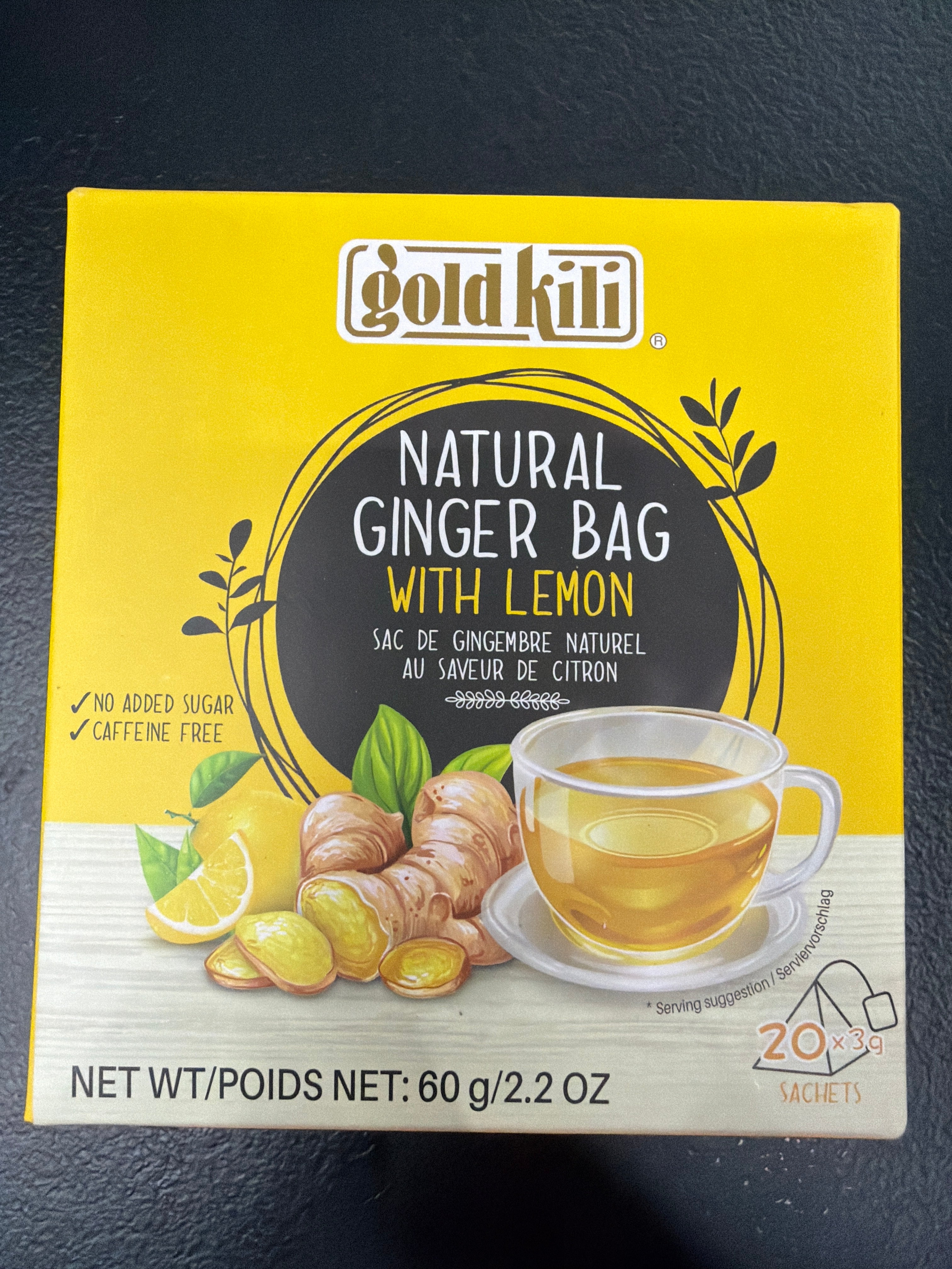 Gold Kili Natural Ginger Bag With Lemon 3g