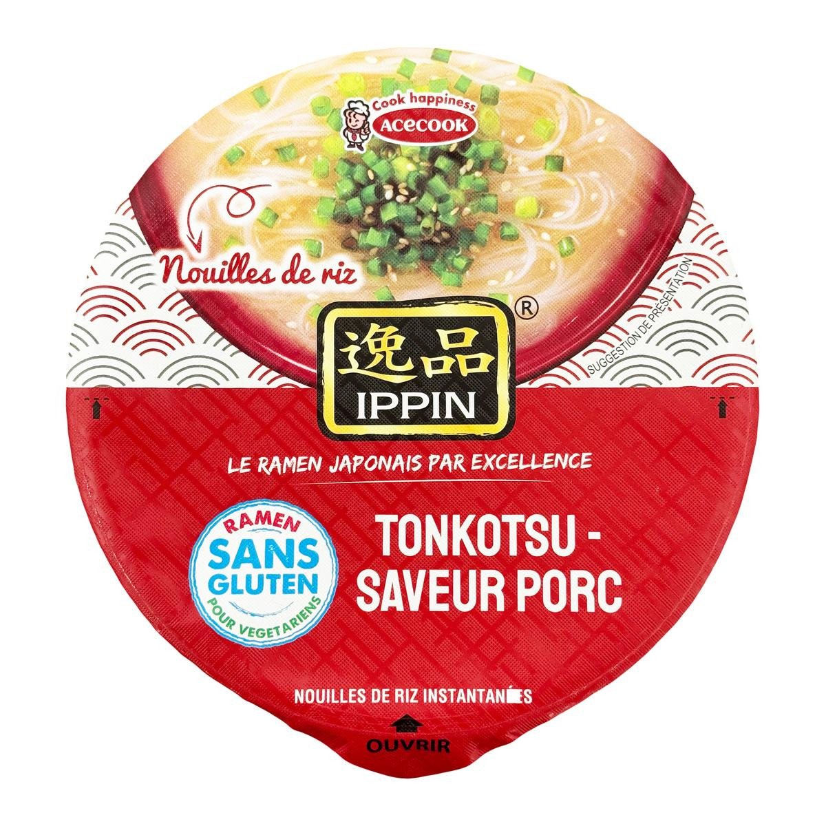 Acecook Ippin Instant Noodles In Bowl Tonkotsu Flavour 63g