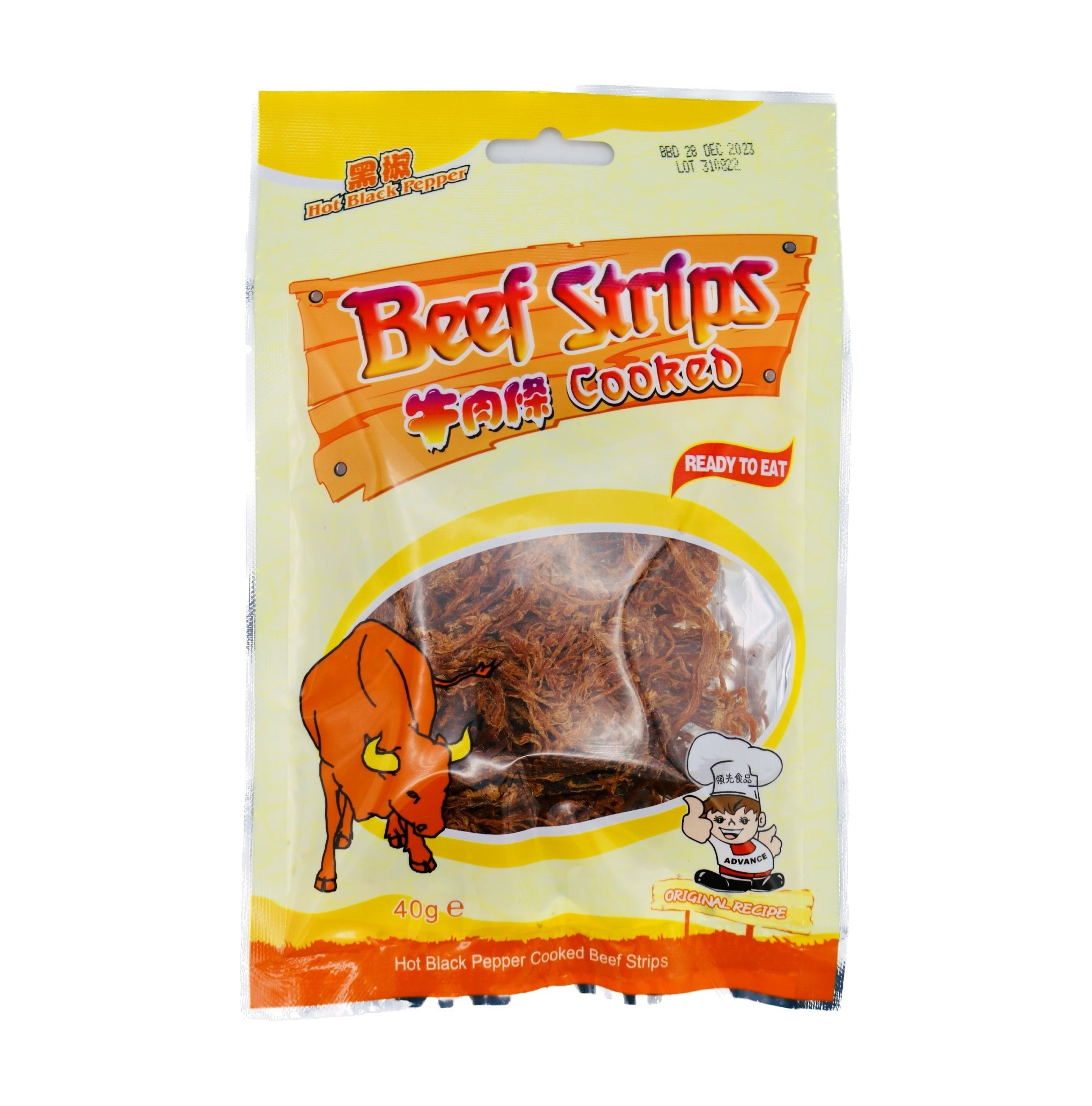 Advance Hot Black Pepper Beef Strip 40g