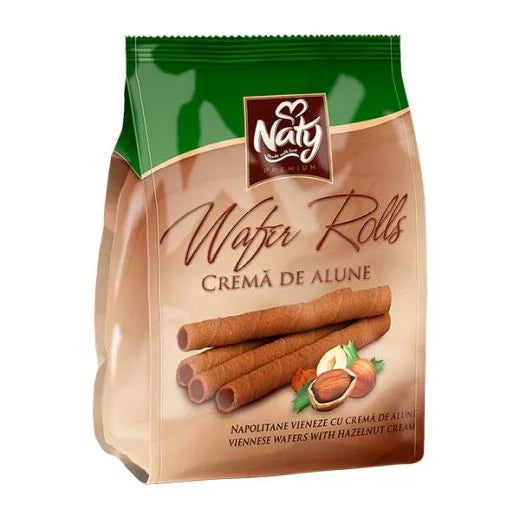 Naty Wafer Rolls with Hazelnut Cream 200g