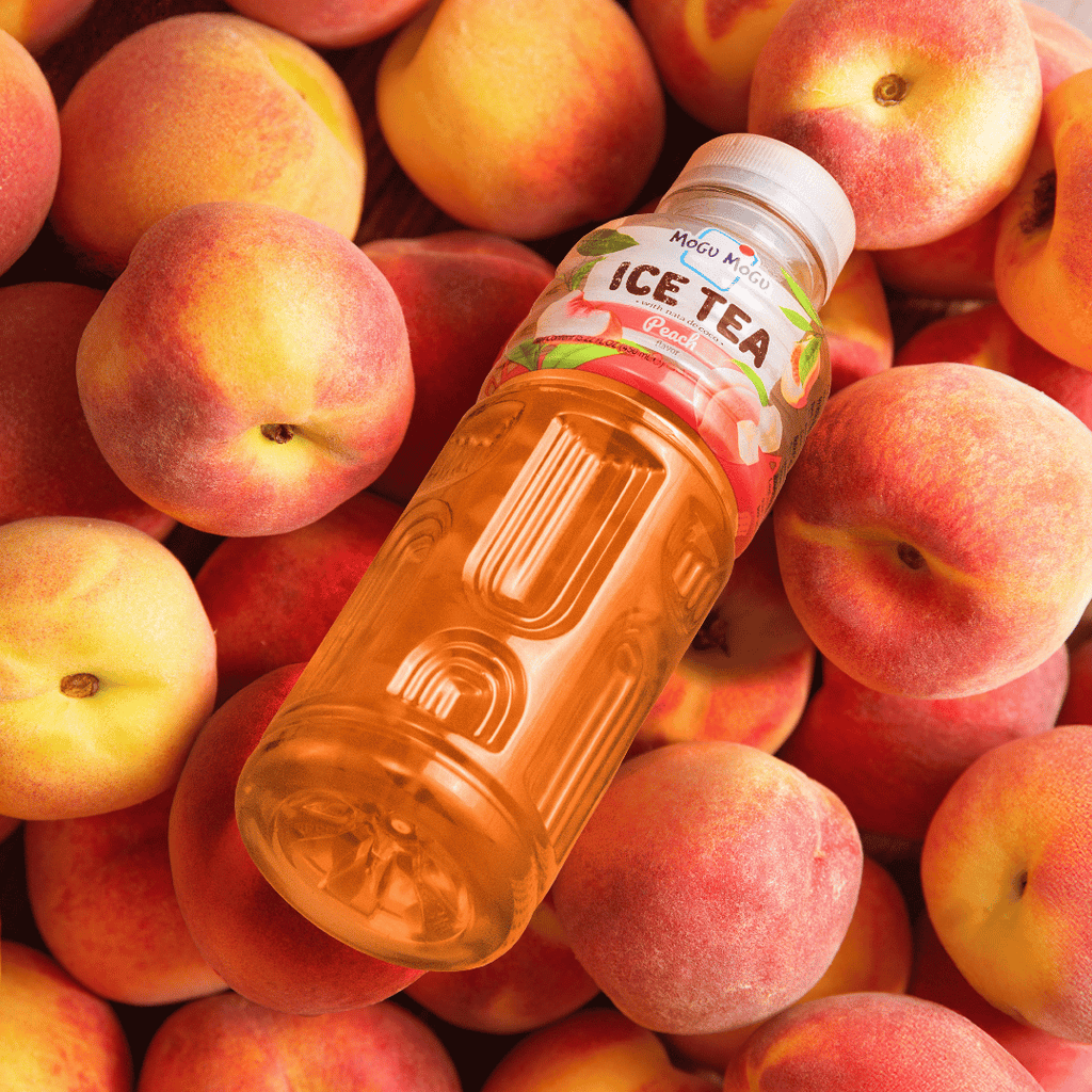 Mogu Mogu Nata De Coco Drink Peach Ice Tea 450ml