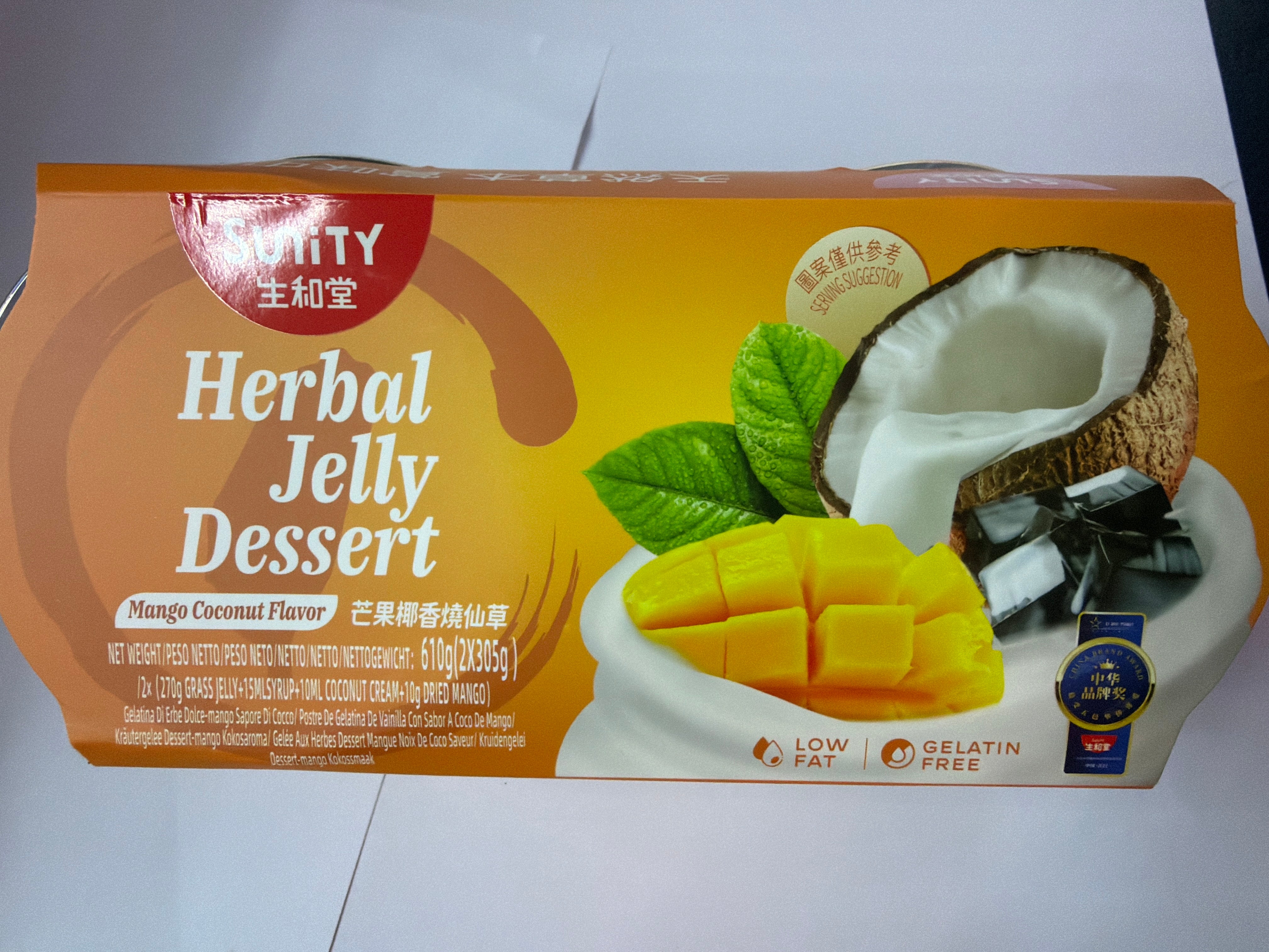 Sunity Herbal Jelly Mango Coconut Flavour 2 Cups 610g