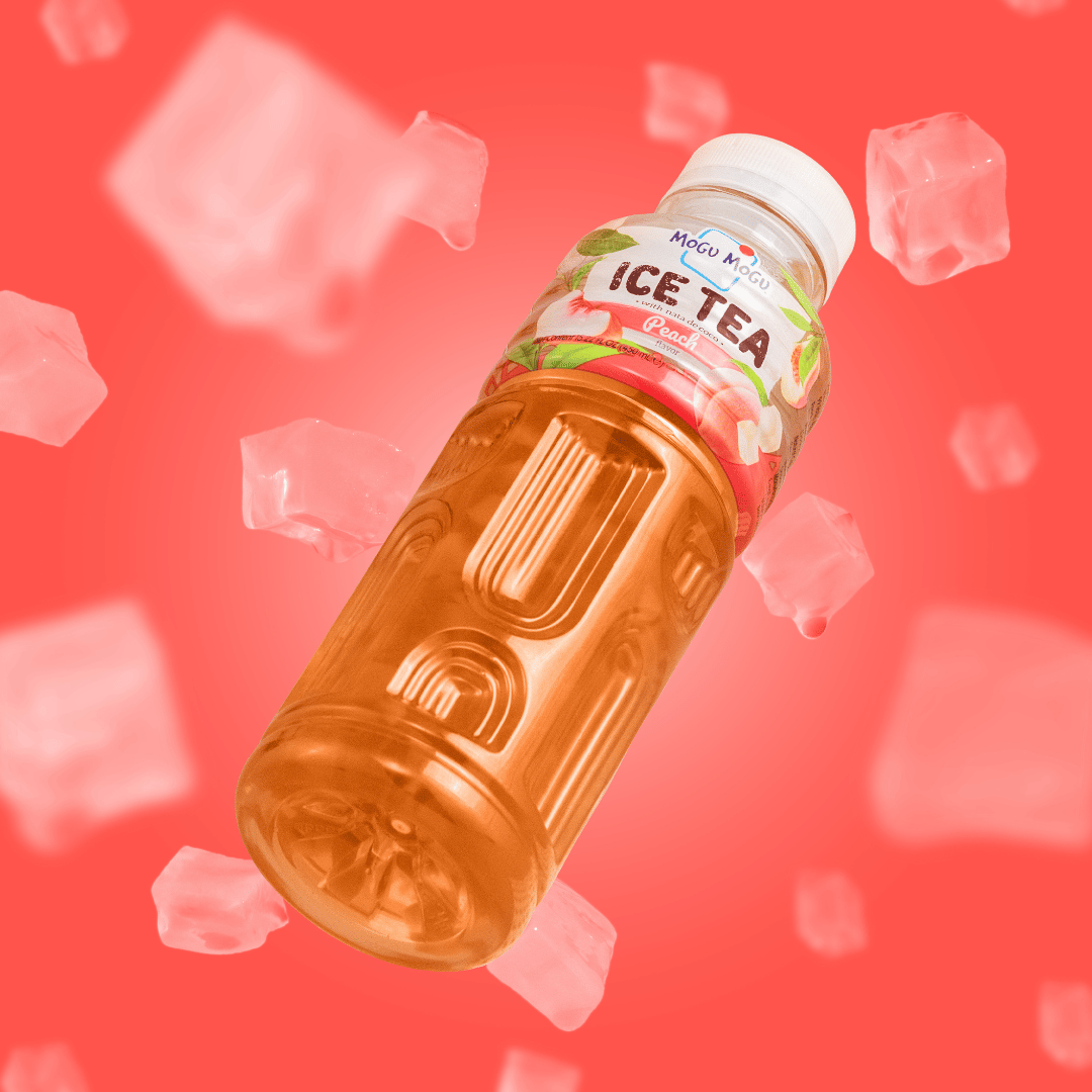 Mogu Mogu Nata De Coco Drink Peach Ice Tea 450ml