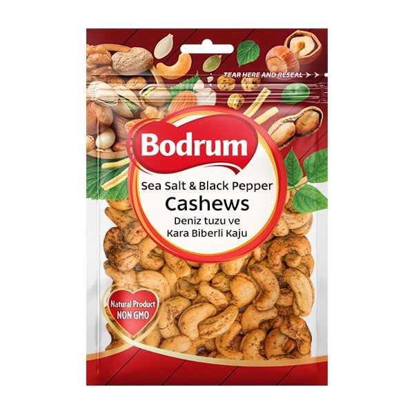 Bodrum Cashew Nuts Sea Salt & Black Pepper 150g
