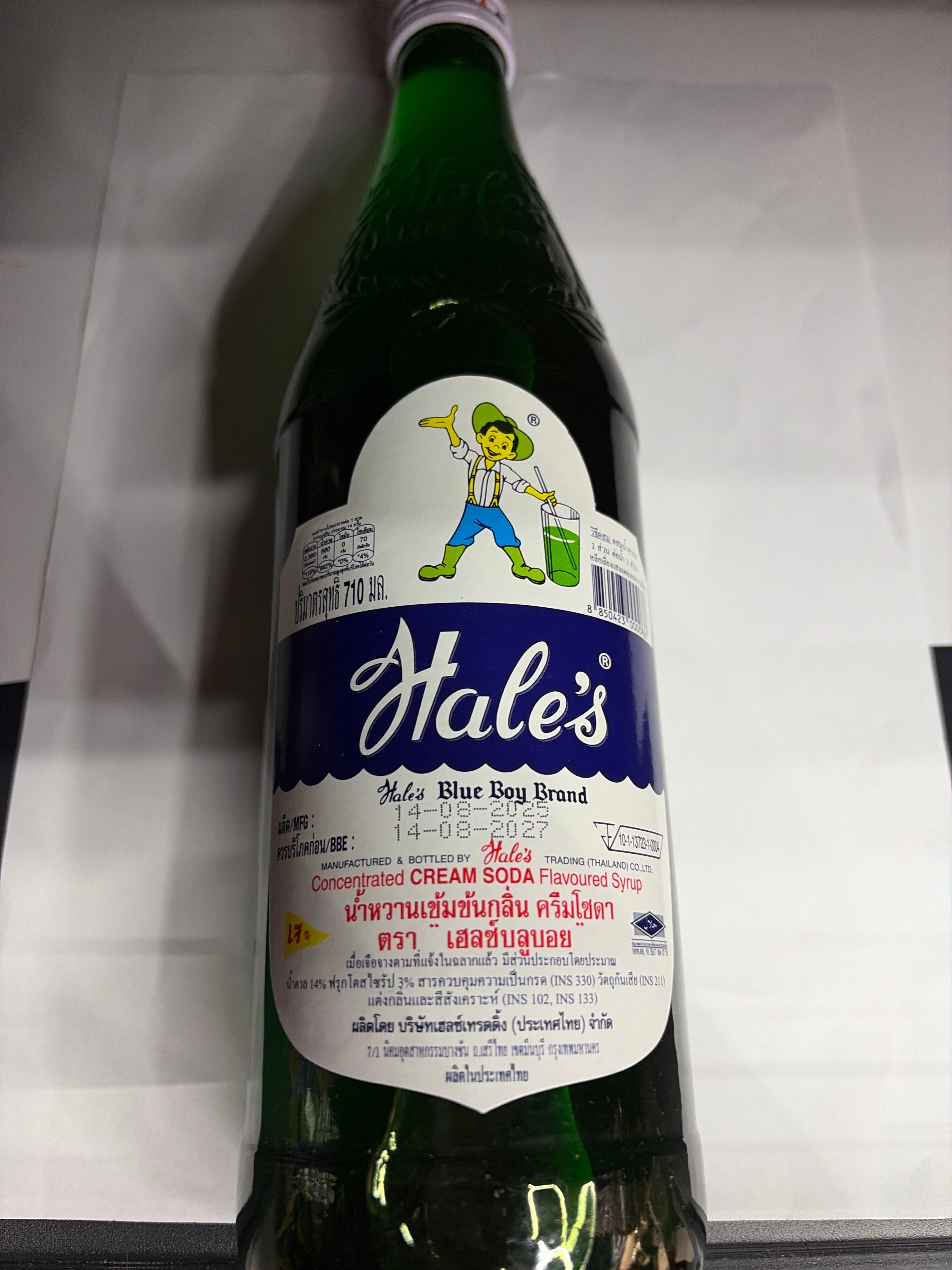 Hale Blue Boy Green Cream Soda 710ml