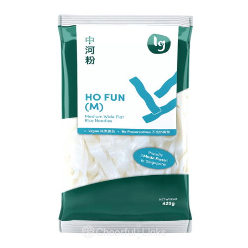LG Brand Hor Fun (l) Rice Noodles 420g – Extra Wide Flat Rice Noodles For Authentic Stir - Fries