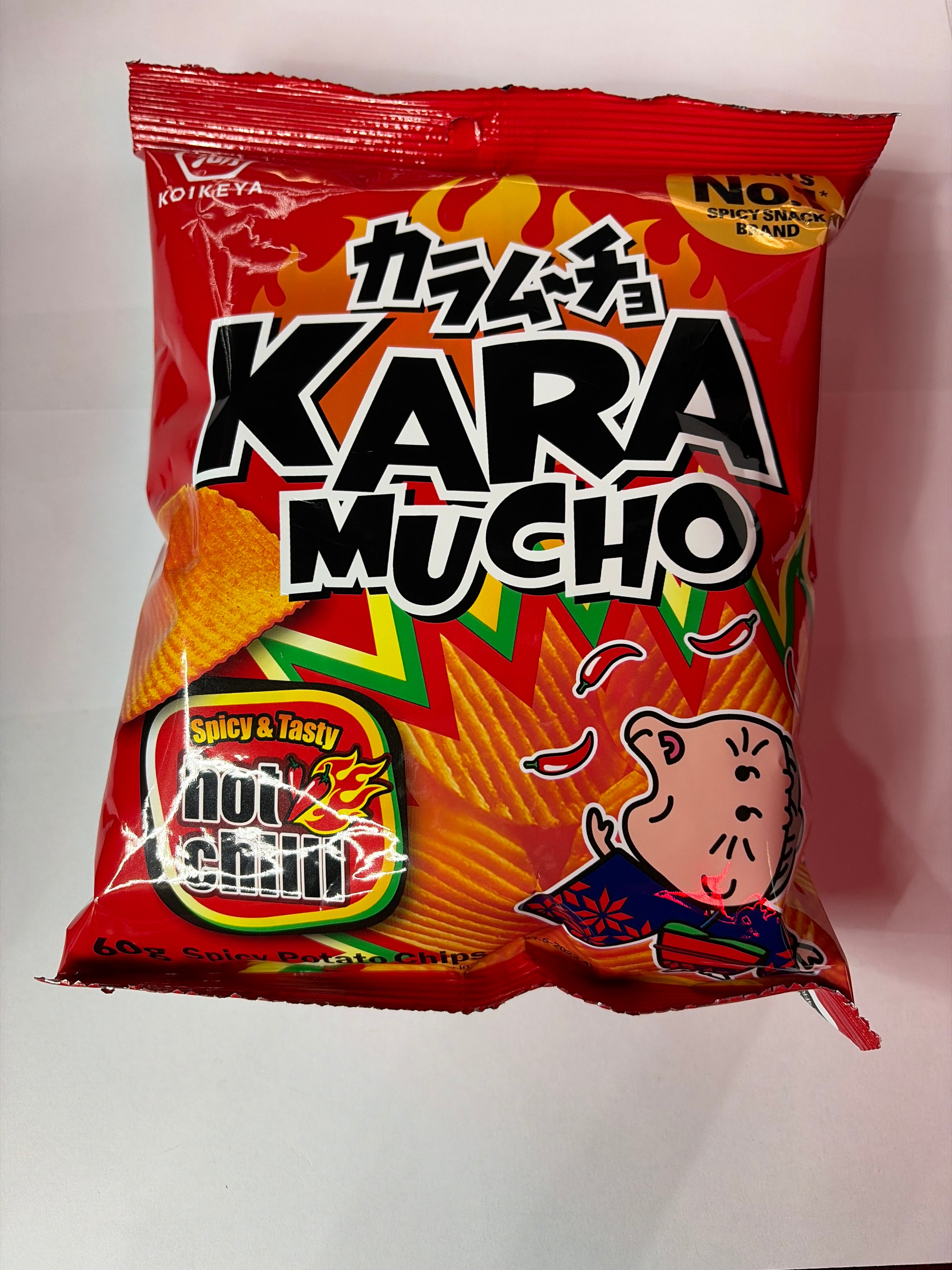Koikeya Kara Mucho Spicy Potato Chips Hot Chili 60g