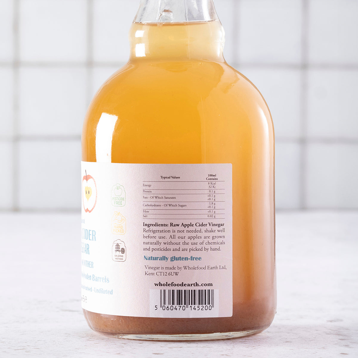 Natural Apple Cider Vinegar With "Mother" 1X1L | Raw | Unpasteurised | Unfiltered | GMO Free