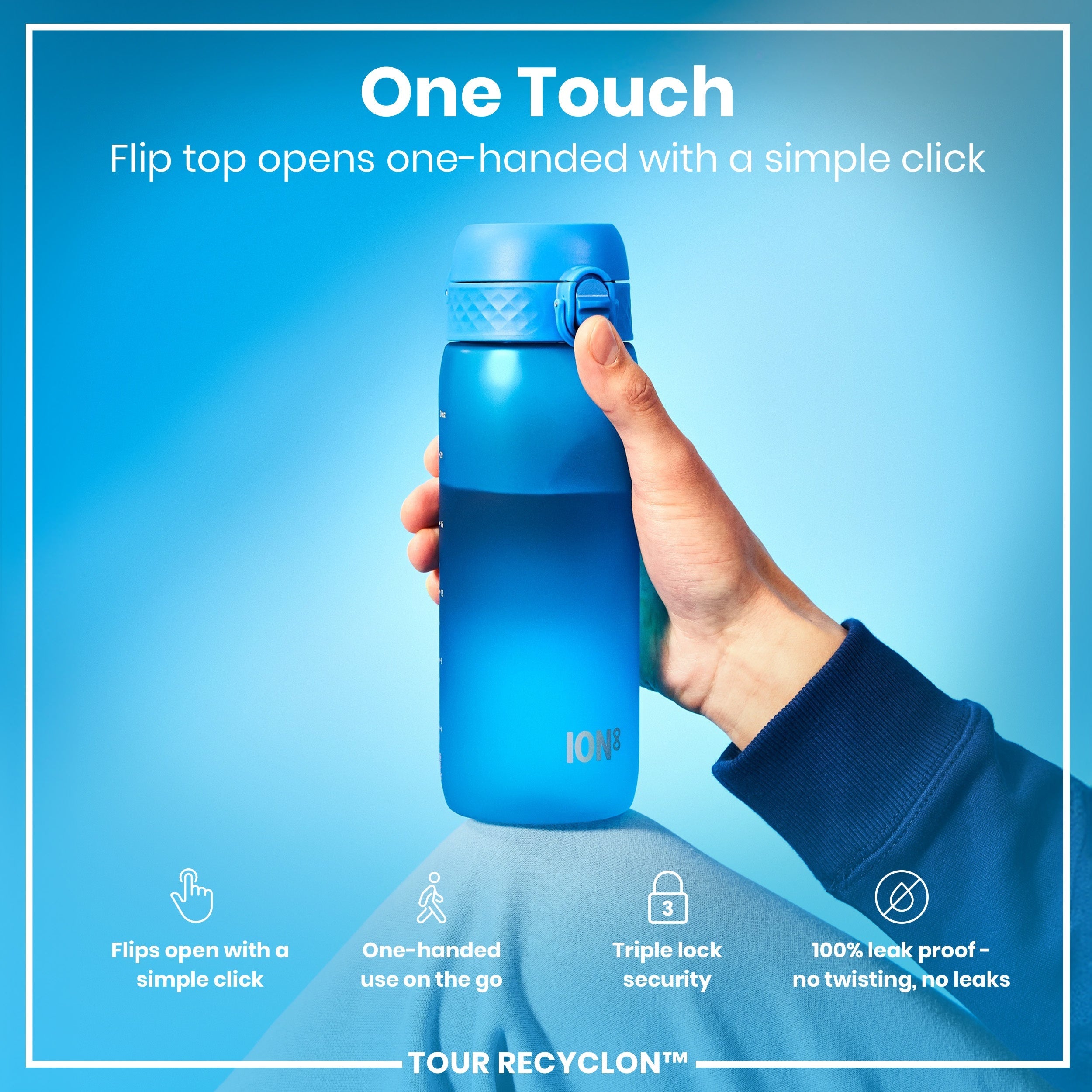 Bottle, Recyclon, Blue, 750ml