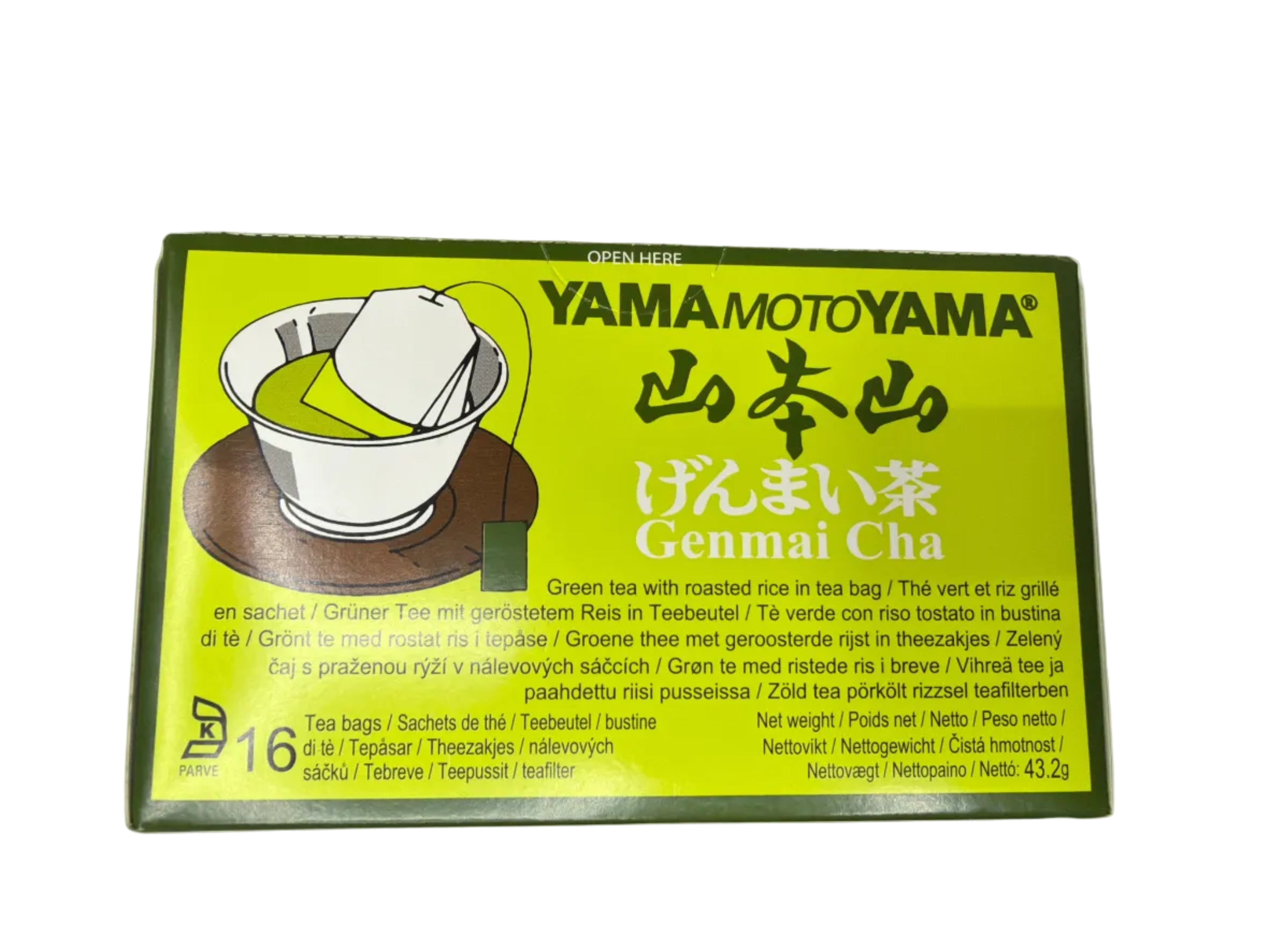 Yamamotoyama Genmaicha Green Tea Bags x16 43.2g