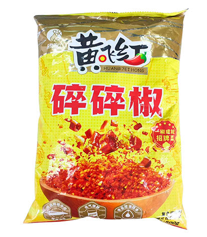 Huang Fei Hong Crushed Crispy Chilli & Peanuts 500g