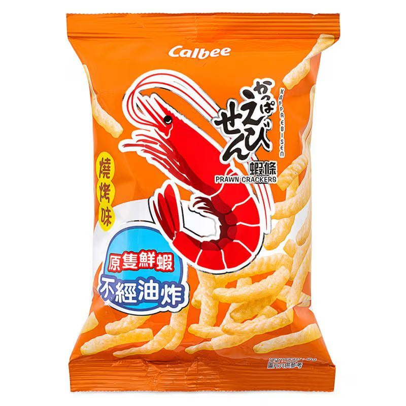 Calbee Prawn Crackers Bbq Flavour 90g