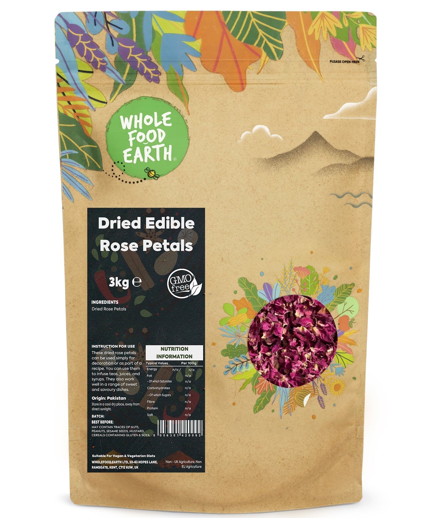 Dried Edible Rose Petals