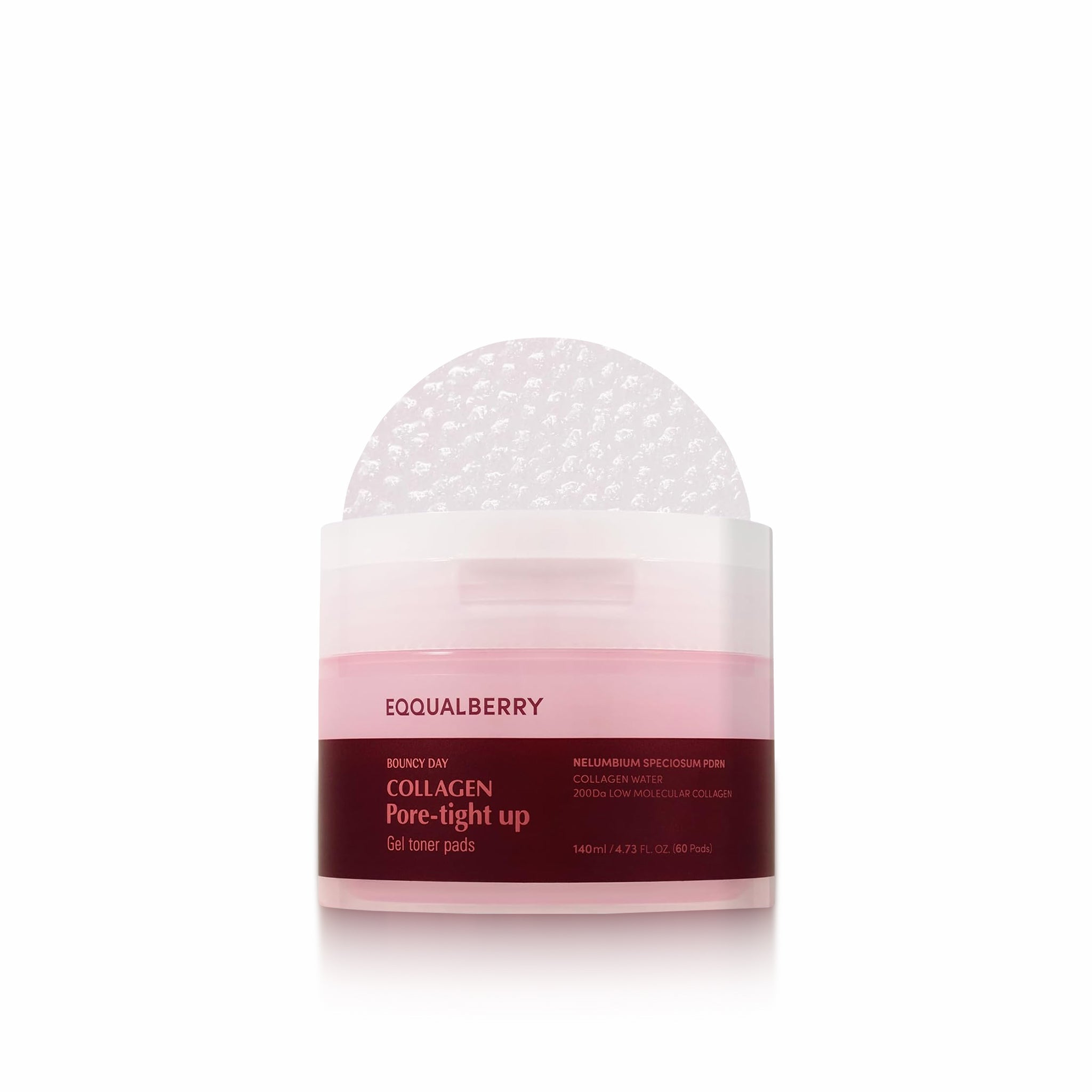 EQQUALBERRY Gel Toner Pads 140ml/60pads