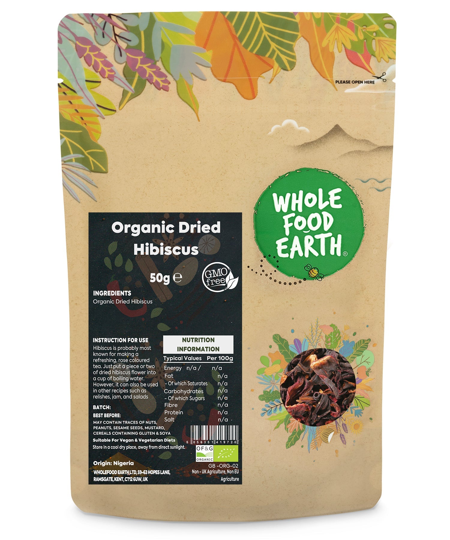 Organic Hibiscus Flowers