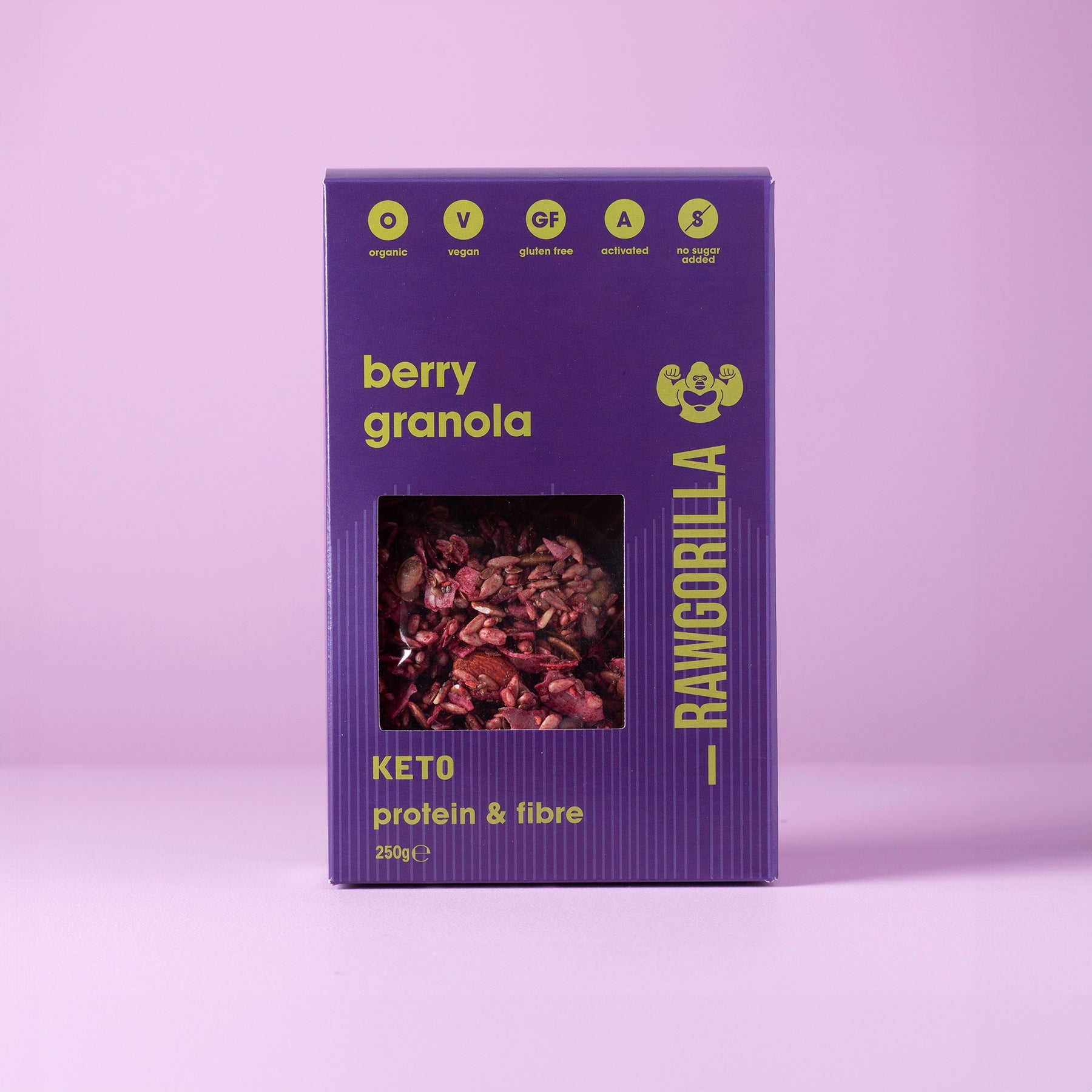 Organic Berry Granola Cereal Keto - 250g - RAWGORILLA