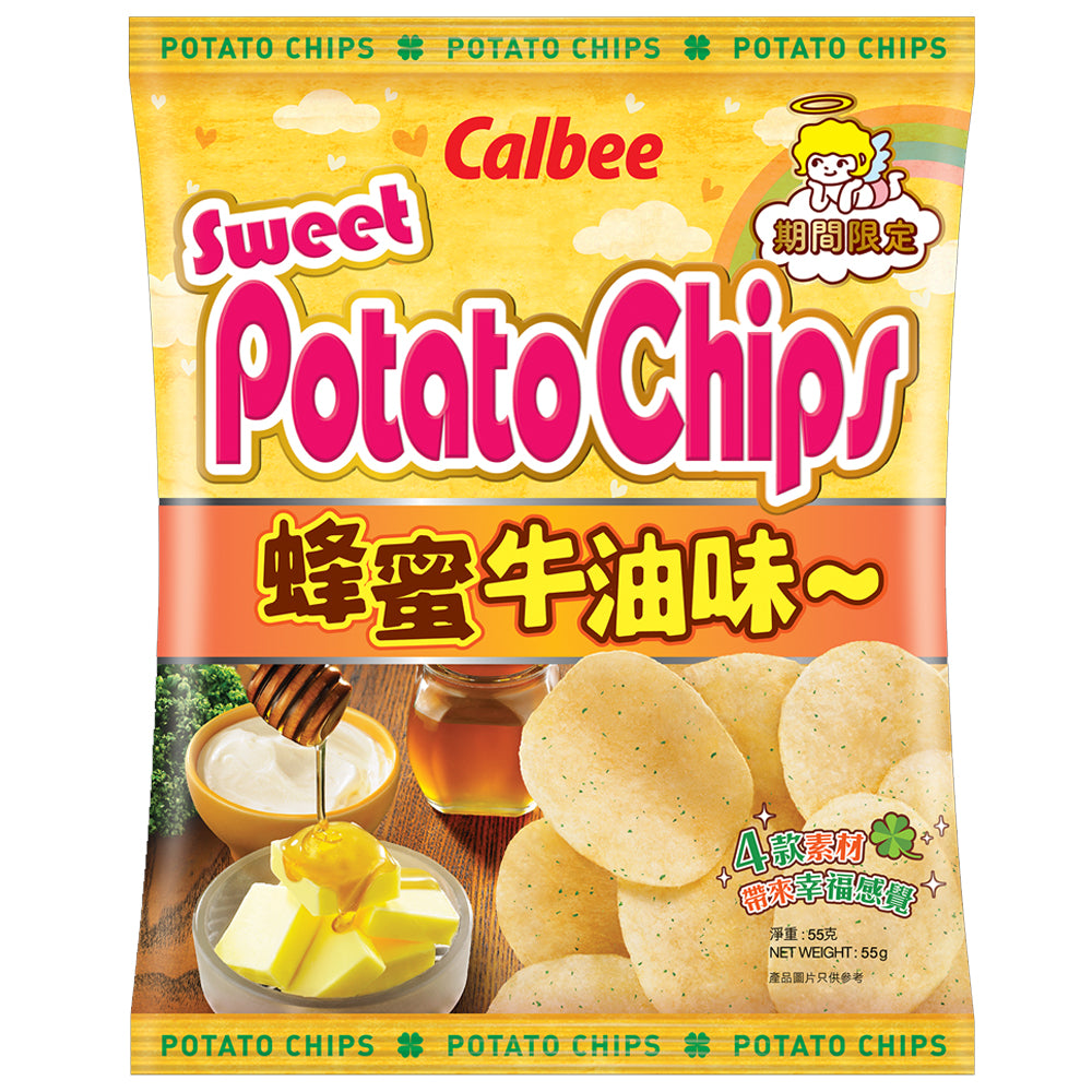 Calbee Honey Butter Potato Chips 55g – Iconic Korean Sweet & Salty Crisps