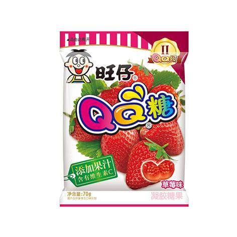 WANT WANT QQ GUMMY CANDY STRAWBERRY 70G