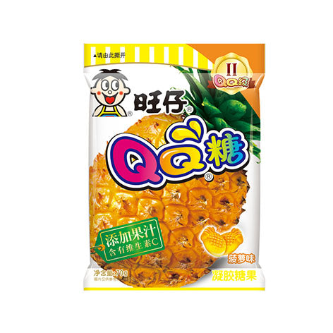 WANT WANT QQ GUMMY CANDY PINEAPPLE 70G