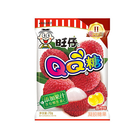 WANT WANT QQ GUMMY CANDY LYCHEE 70G