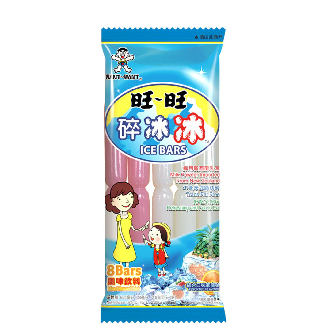 Want Want Ice Pops - Mixed Flavours 8x78ml