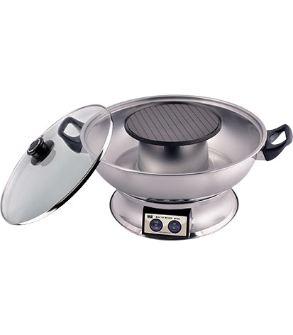 Electric Hot Pot with BBQ Grill 3.5l