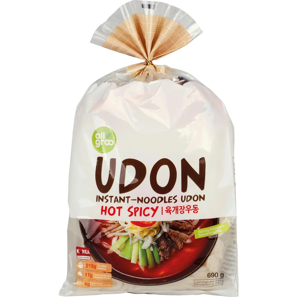 Allgroo Instant Noodles Udon (Hot Spicy) 690g