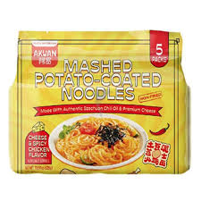 AK Mashed Potato Coated Noodles Cheese & Spicy Chicken 525g