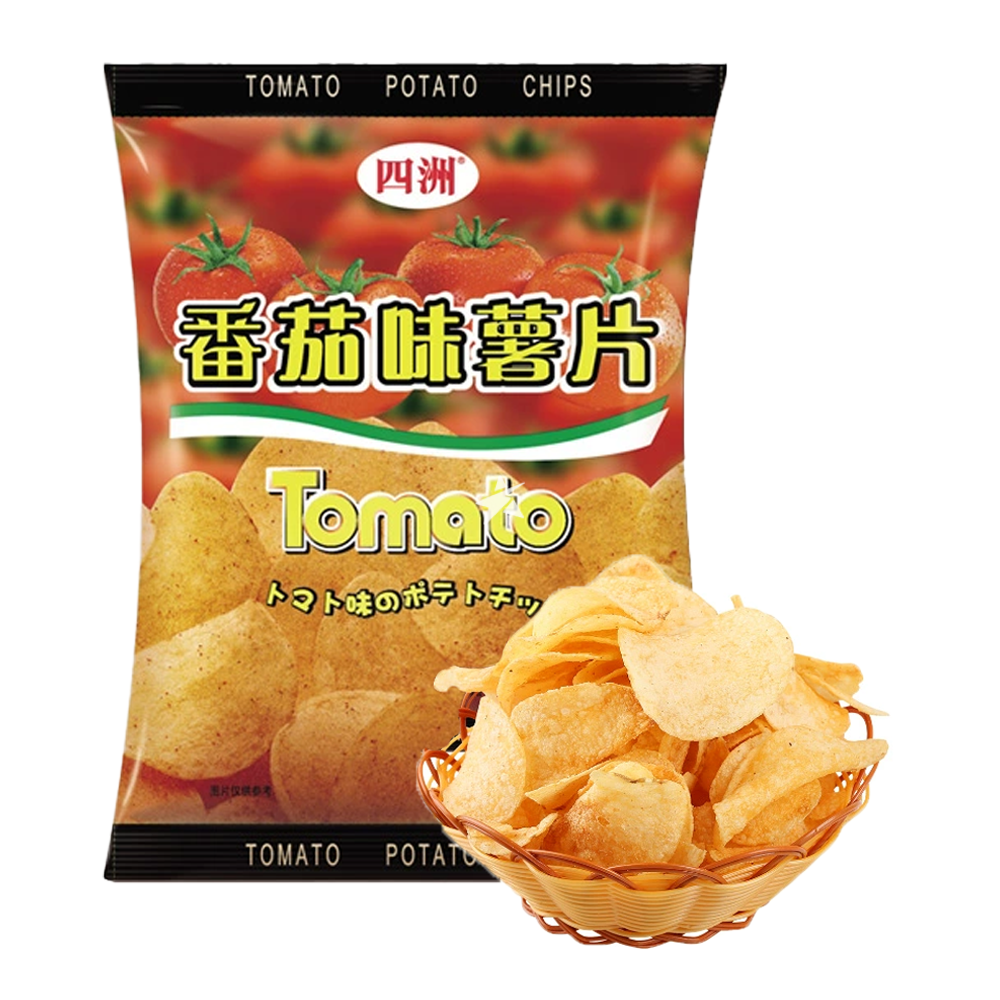 Four Seas Potato Chips Tomato Flavour 50g