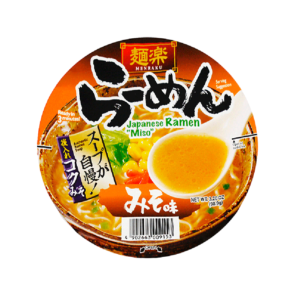 Hikari Menraku Instant Noodle Tonkotsu Miso 90.9g