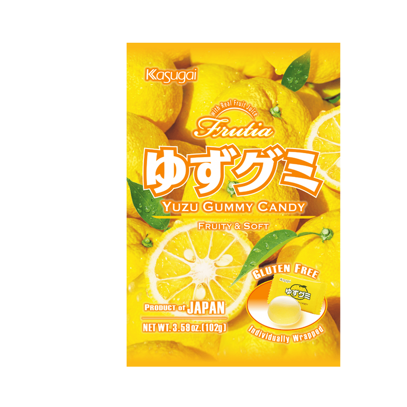 Kasugai Frutia Yuzu Gummy 102g