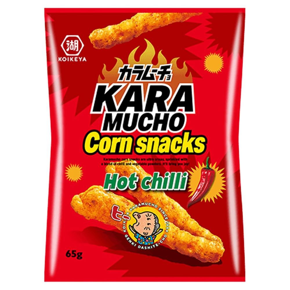 Koikeya Kara Mucho Corn Snacks Hot Chilli 65g