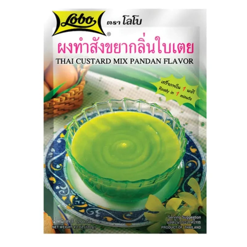 Lobo Thai Custard Mix Pandan Flavour 120G