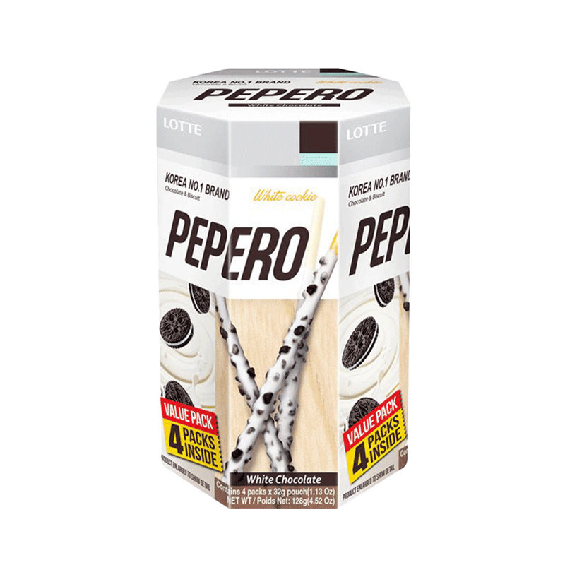 Lotte Pepero White Cookie Multi Box 128g