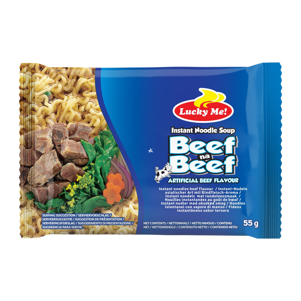 Lucky Me Instant Noodles artificial Beef Flavor 55g