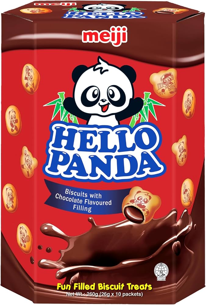 Meiji Hello Panda Biscuits with Chocolate Filling 260g