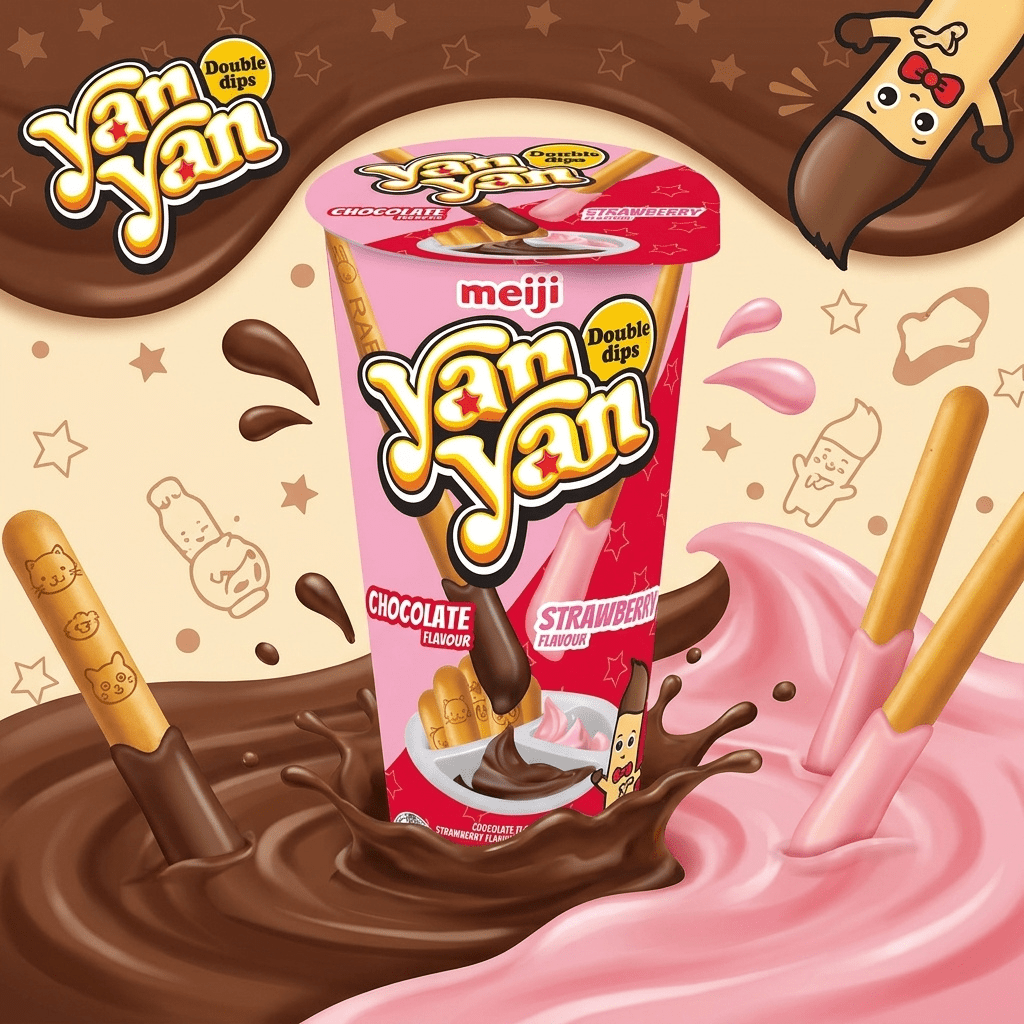 Meiji Yan Yan Chocolate & Strawberry 44g