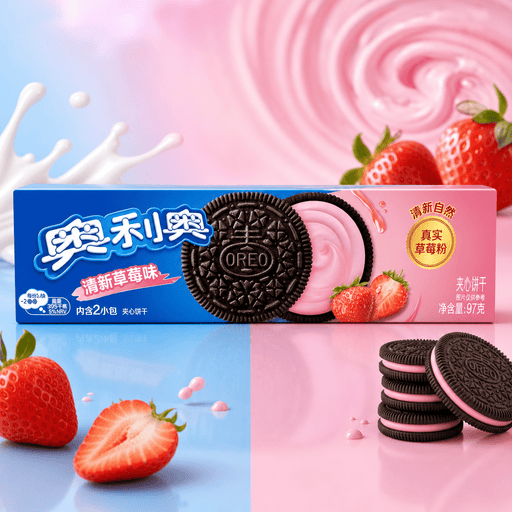 Oreo Cookies Strawberry Flavoured 97g