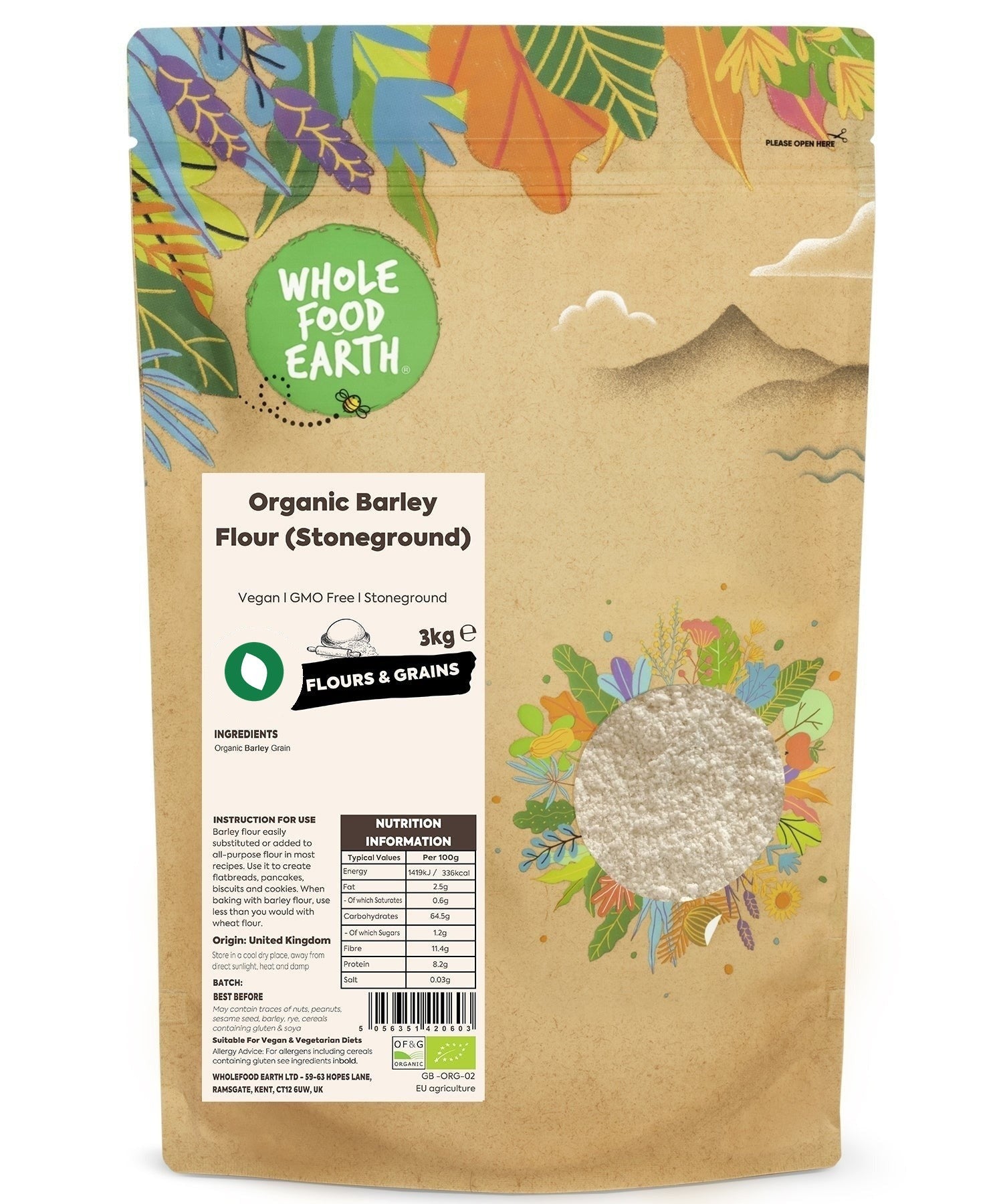 Organic Barley Flour (Stoneground)